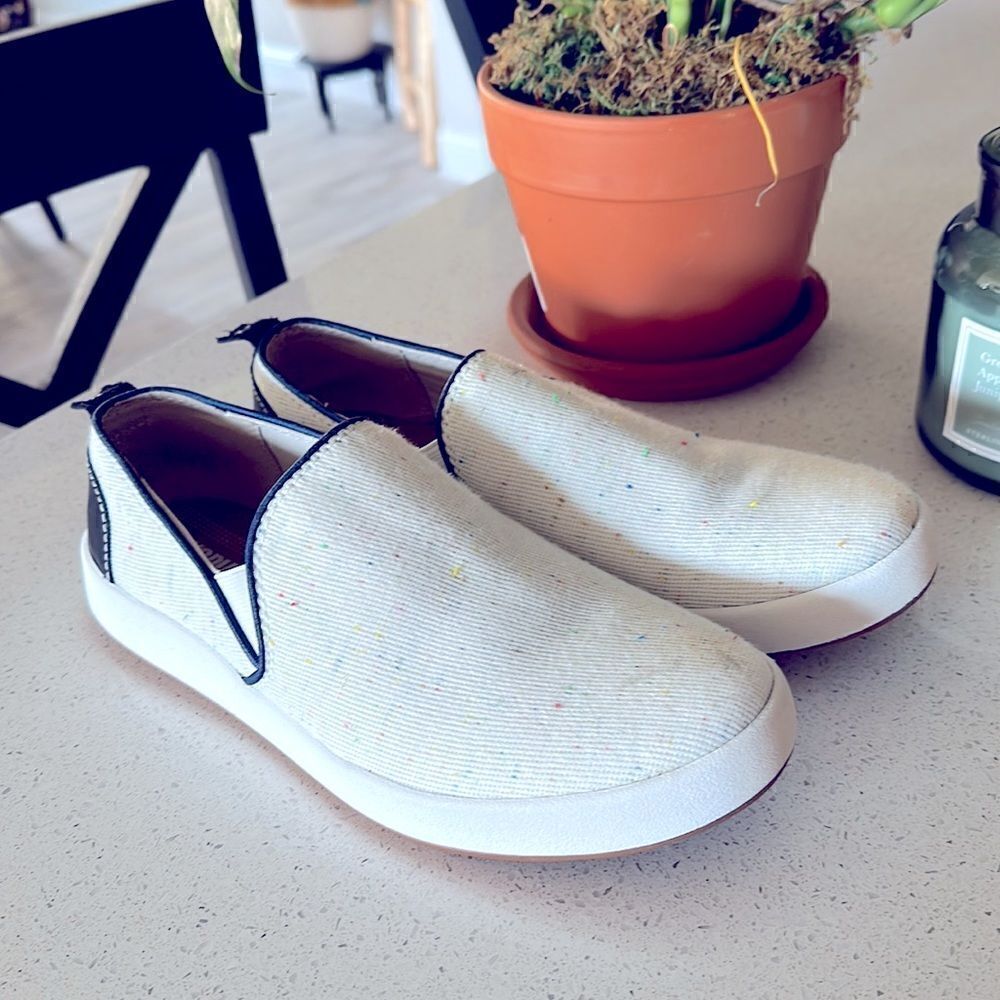 Kodiak Blairmore White Speckled Loafers Slip On 9.5 Leather Upper Walking Casual - Picture 3 of 14